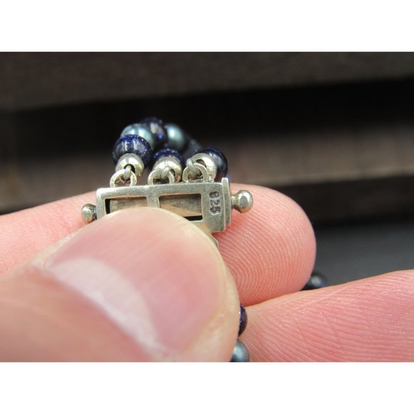 7" Sterling Silver Unique Style Marcasite Gem Bracelet Vintage Elegant Beautiful - Picture 6 of 8